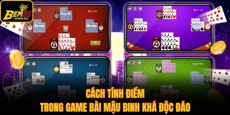 Cách tính điểm trong game bài mậu binh khá độc đáo