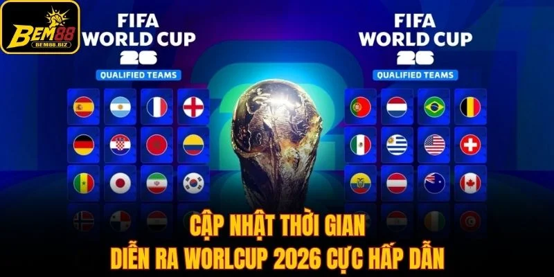 Cập nhật thời gian diễn ra World Cup 2026 cực hấp dẫn