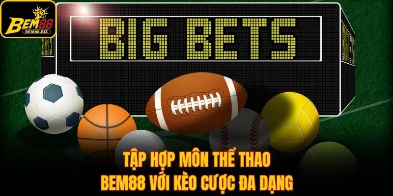 Tập hợp môn thể thao Bem88 với kèo cược đa dạng