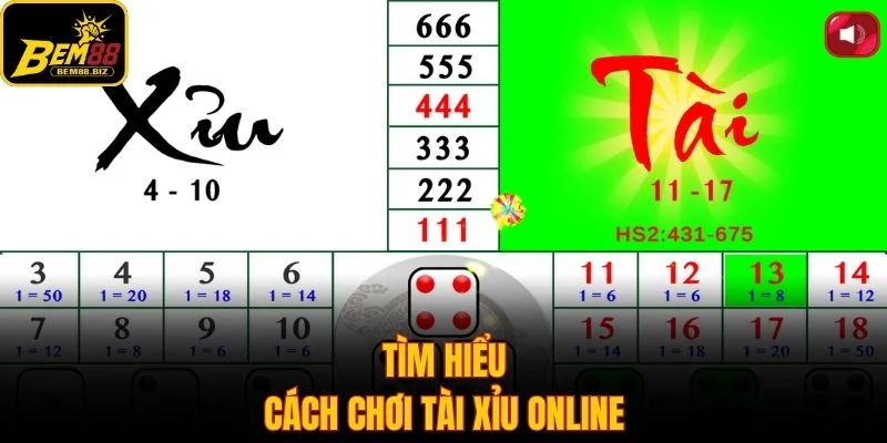 Tìm hiểu cách chơi tài xỉu online